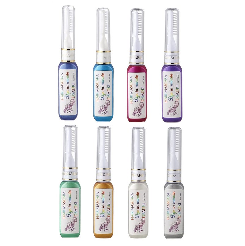 DSADKI Temporary Hair Color Mascara Washable Hair Dye Stick Non-toxic Instant Hair Chalk Dye for Girls Women (Purple) - Image 2