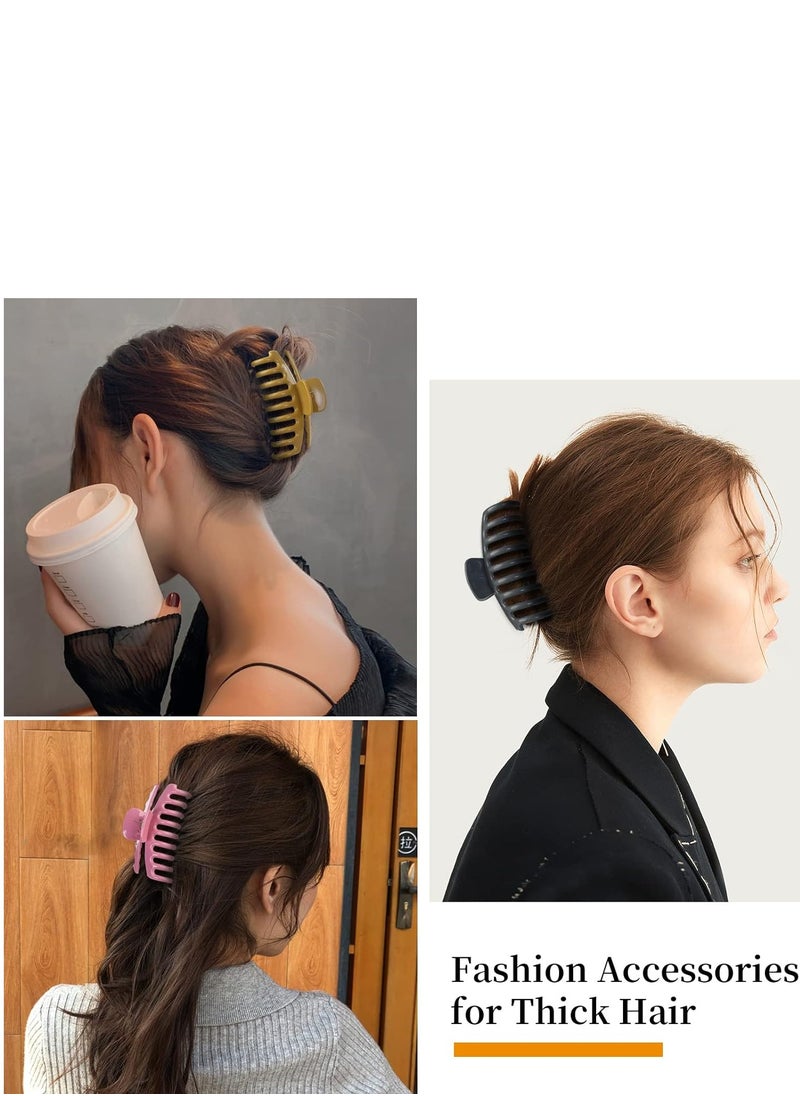 NEW LIVE - 12 Pack Hair Claw Clips Large 4.3 Inch Hair Clips Stylish Barrettes in 12 Colors for Women - Image 1