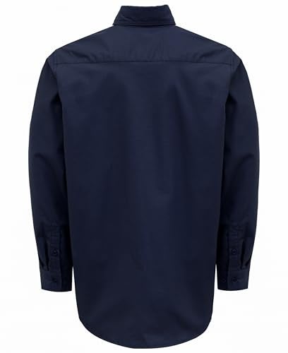 BOCOMAL FR Shirts 6oz Ripstop Durable Rugged Zipper Pocket Water Repellent Finish Fire Resistant Shirt-CAT2 Dark Navy - Image 3