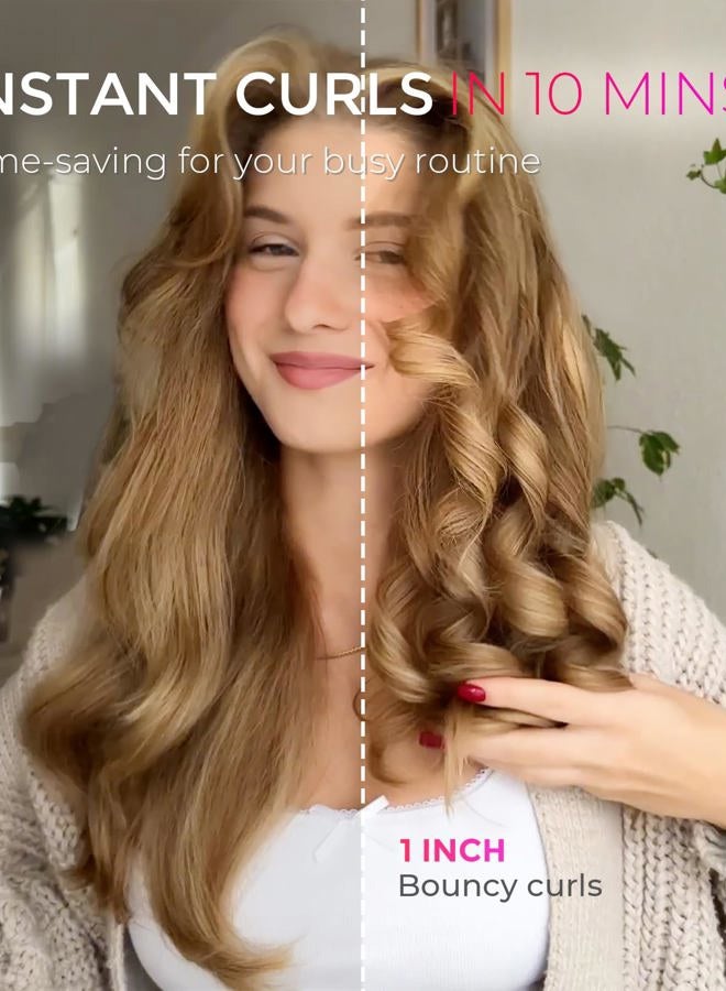 TYMO Automatic Rotating Curling Iron - TYMO CURLPRO Beach Waves Curling Wand, Portable Hair Curler, 500 Million Ionic, Dual Voltage & Lightweight for Travel, Ceramic Coating, 1 Inch, Pink - Image 3