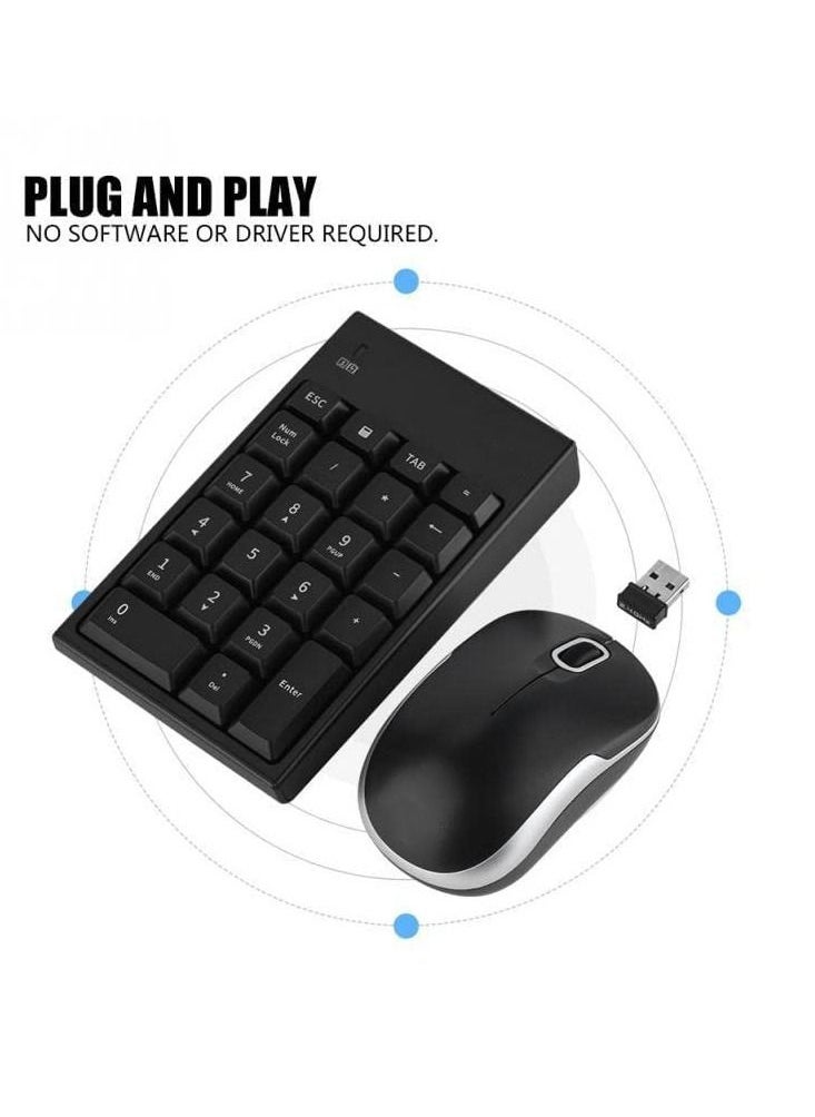 Generic Mouse Keypad Combo Portable Two in One Comfortable Silent Plug and Play Numeric Keyboard Mouse Set for Laptop for Desktop for PC  - Image 2