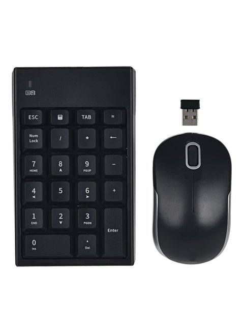 Mouse Keypad Combo Portable Two in One Comfortable Silent Plug and Play Numeric Keyboard Mouse Set for Laptop for Desktop for PC