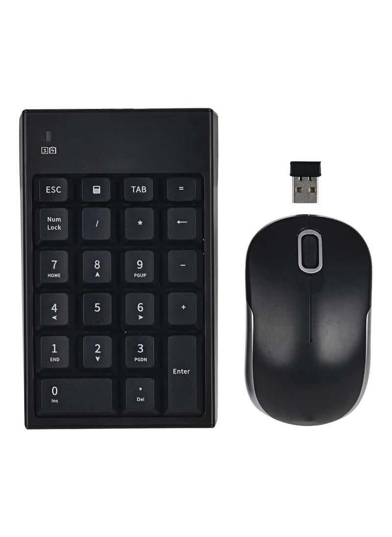 Generic Mouse Keypad Combo Portable Two in One Comfortable Silent Plug and Play Numeric Keyboard Mouse Set for Laptop for Desktop for PC  - Image 1