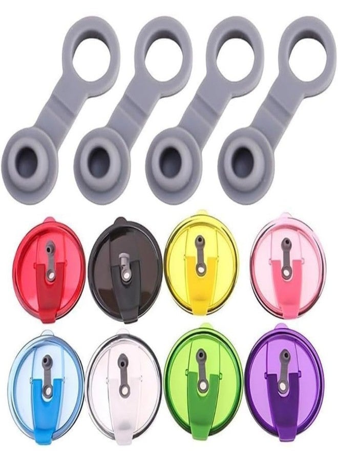 Zenarao 10Pcs Grey Universal Silicone Sealing Bottle Straw Hole Grommets Stopper Lids Straw, Plug Replacement Tumber 20/30Oz Thermos Cup, Kitchen Utensils - Image 2