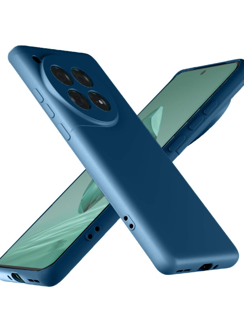 Soft Liquid Silicone Case Cover For OnePlus 12 5G 2023 Navy Blue