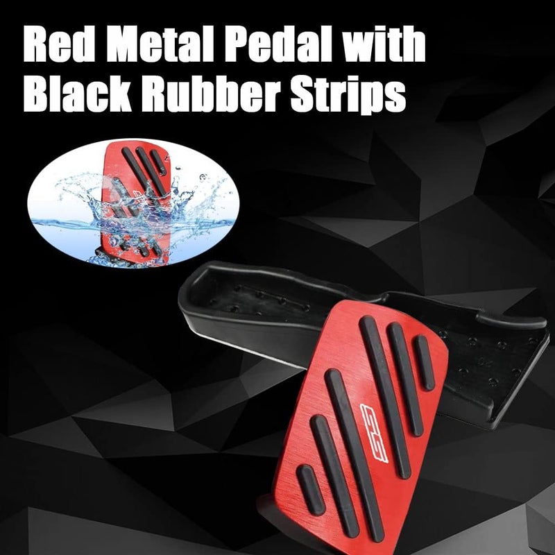 BOYOUS 2PCS Aluminum Alloy No Drilling Anti-Slip Brake and Accelerator Pedal Pads Cover Set for Chevrolet Camaro 2016-2023 (Red) - Image 5