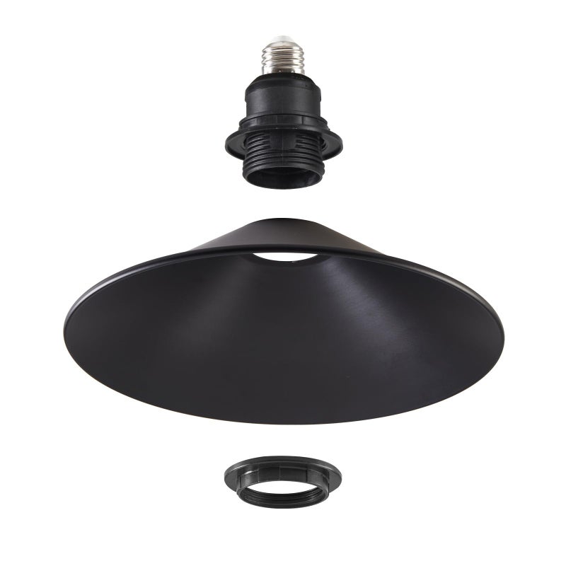 WOERFU 2-Pack E26 to E26 Screw-in Industrial Style Ceiling Lights Fixture, Matte Black Farmhouse Light Fixtures for Kitchen, Laundry Room, Entryway, Hallway - Image 2