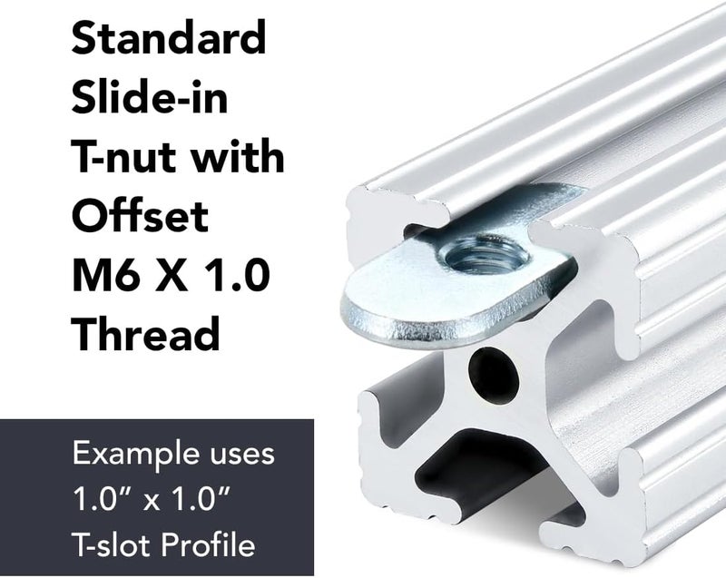 80/20 3859, 10 Series M6 x 1.0 Centered Slide in Economy T-Nut Steel (100 Pack) - Image 3