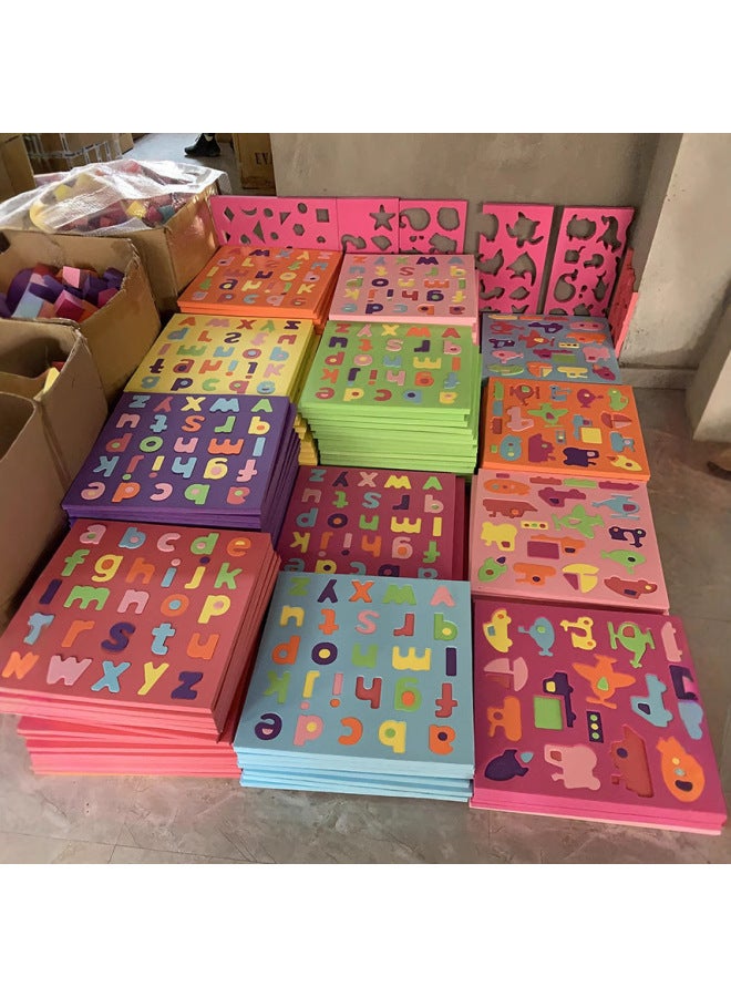 Kindergarten Wall Building Blocks Shape Matching EVA Foam Splicing Puzzle Area Soft Building Blocks Wall Children's Toys-Color:Animal Style - Image 5