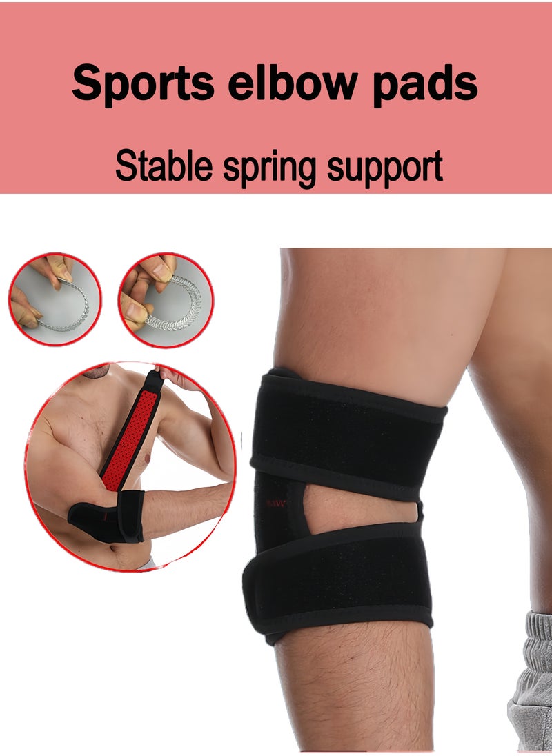 Generic Elbow support, anti-collision for running, basketball and fitness, adjustable elbow support with memory springs on both sides, pain relief and protection for sports injuries, elbow support arm wrap, sports protective equipment  - Image 2