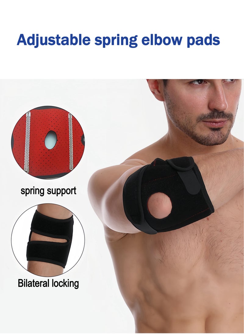 Generic Elbow support, anti-collision for running, basketball and fitness, adjustable elbow support with memory springs on both sides, pain relief and protection for sports injuries, elbow support arm wrap, sports protective equipment  - Image 3