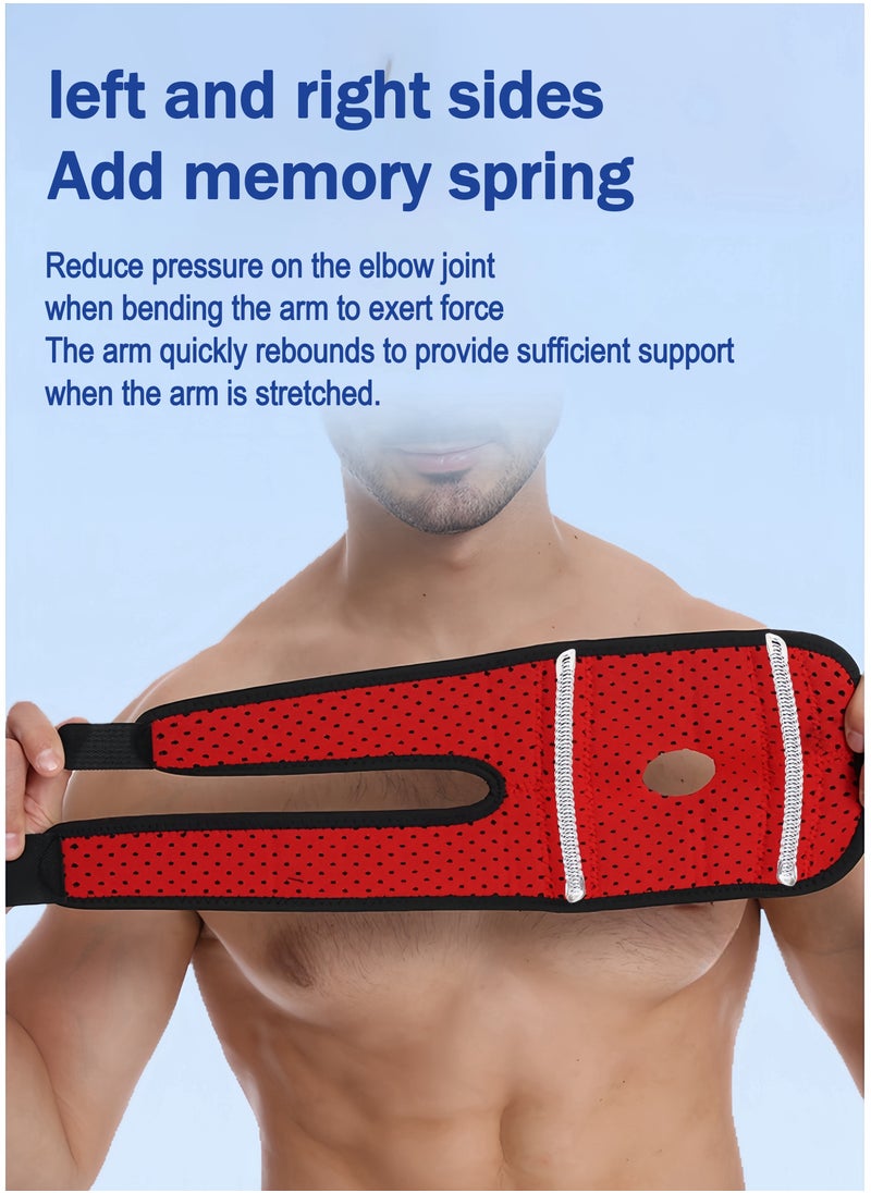 Generic Elbow support, anti-collision for running, basketball and fitness, adjustable elbow support with memory springs on both sides, pain relief and protection for sports injuries, elbow support arm wrap, sports protective equipment  - Image 4