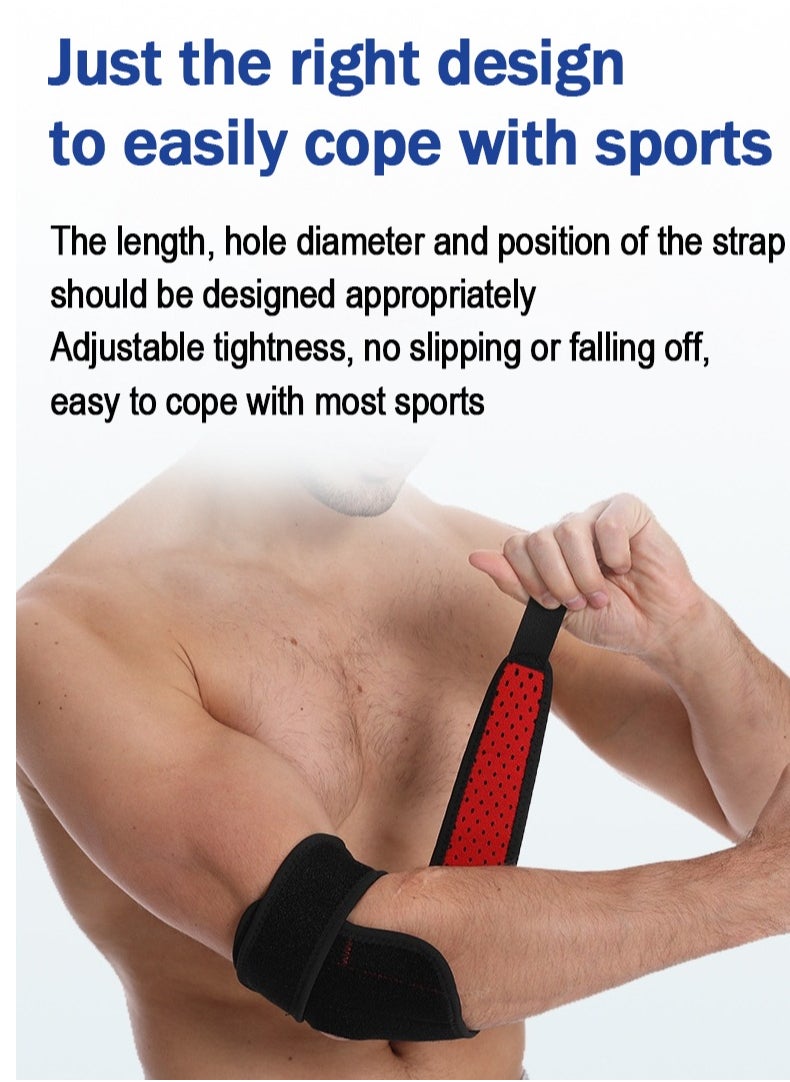 Generic Elbow support, anti-collision for running, basketball and fitness, adjustable elbow support with memory springs on both sides, pain relief and protection for sports injuries, elbow support arm wrap, sports protective equipment  - Image 5