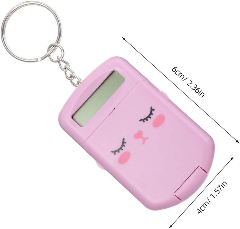 2pcs Mini Electronic Calculator Set for Students Portable Pocket Arithmetic Calculator with Cute Pink Design for School and Office Use - Image 1