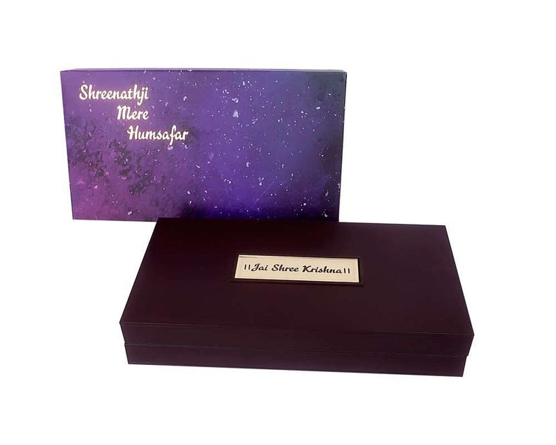 Piepot Bhagwan Shrinath Ji Charan Paduka | Devotional Prayer Box | Acrylic Momento with Natural Fragrance | Charan Paduka Box for Pooja l Best for Wedding Gifts & House Warming | Diwali Gifts - Image 3