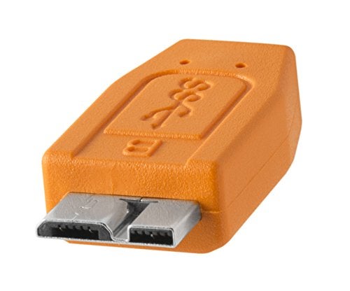 Tether Tools TetherPro USB-C to USB 3.0 Micro-B Cable | for Fast Transfer and Connection Between Camera and Computer | High Visibility Orange | 15 Feet (4.6 m) - Image 4