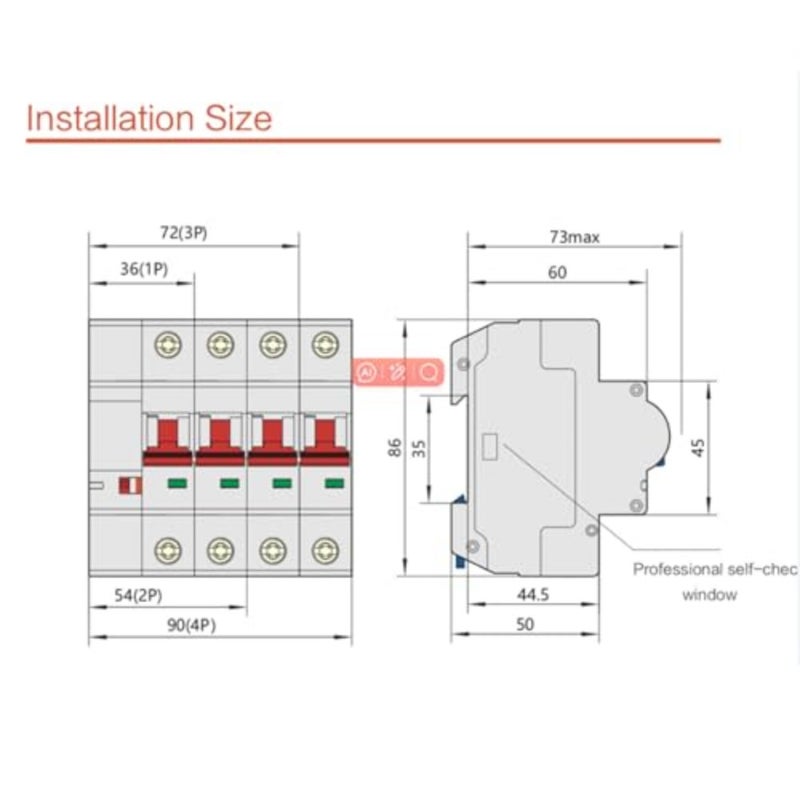 Wifi Circuit Breaker Smart Mobile App Remote Control AC220V 1P 40A Din Rail Mounted for Home Solar PV System Grid - Image 2