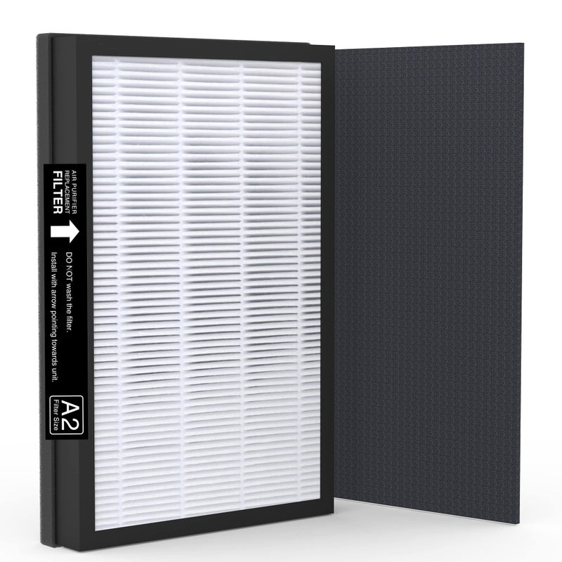 Vegebe A2 H13 True HEPA Replacement Filter Compatible with Filtrete 3M Room Air Purifier FAPC02A2 FAPC03A2 FAPT03A2 FAPSC02L Part No1150101 Filter Size A2 1Pack
