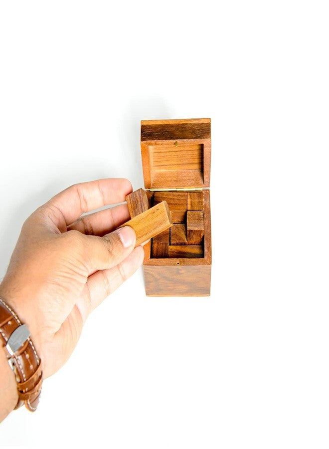 Mittimate Brain Teaser Wooden Cube Puzzle Game for Kids Age 6 Year and Above I Skill Development Brain Teaser Toys for Children - Image 2