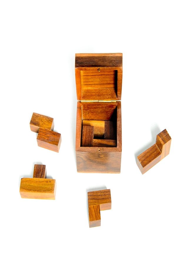 Mittimate Brain Teaser Wooden Cube Puzzle Game for Kids Age 6 Year and Above I Skill Development Brain Teaser Toys for Children - Image 1
