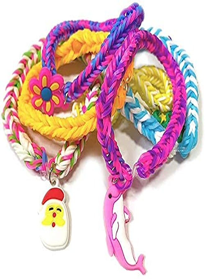 Kids Rainbow Rubber Bands for Bracelets Kit with Case 4200 Loom Bands DIY Crafting Bracelet Making Kit Gifts for Boys Girls  - Image 1