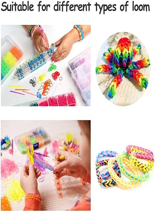 Kids Rainbow Rubber Bands for Bracelets Kit with Case 4200 Loom Bands DIY Crafting Bracelet Making Kit Gifts for Boys Girls  - Image 2