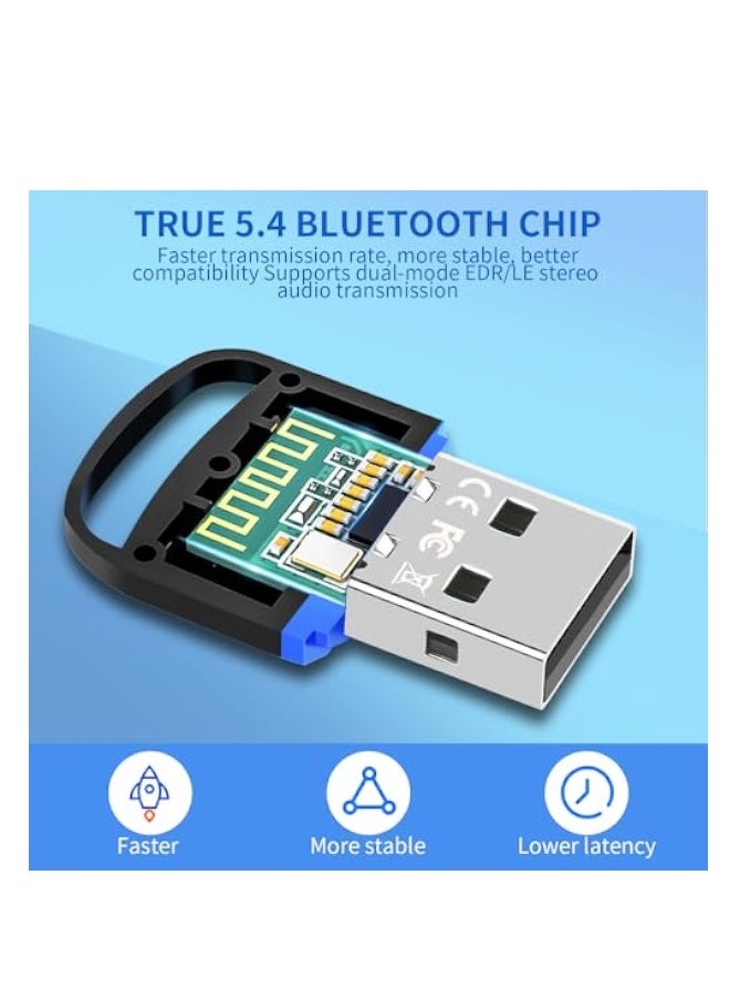 Generic USB Bluetooth 5.4 Adapter for PC 2024, Bluetooth Dongle 5.4 USB Bluetooth Dongle, Plug and Play Bluetooth Dongle Receiver with BR+EDR+BLE+LMP13.X, Long Range Support Windows 11/10/8.1  - Image 5