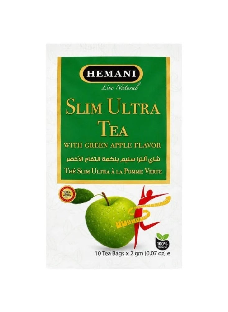 HEMANI Slim Ultra Tea Green Apple Flavor - 10 × 2 g - Image 1