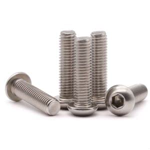 RoyceMart M5 x 20 mm (50 Pack) Hex Socket Button Head Cap Screws Bolts, Allen Socket Drive, 304 Stainless Steel 18-8, Bright Finish, Full Thread, Machine Thread - Image 4