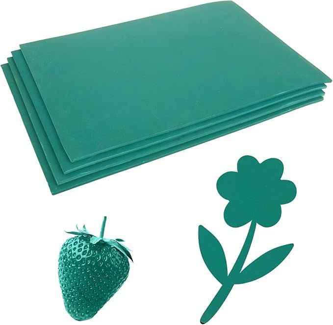 Luoshi 6 x 8 Inch Linoleum Blocks for Printmaking, Linoleum Blocks Green Linocut Block Linoleum Block Printing for Engraving Art Project Printmaking Stamp Carving Block (Only One Sheet) - Image 1