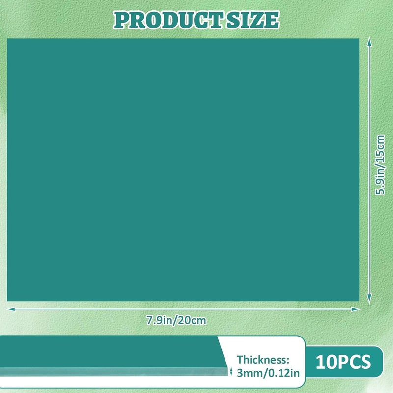 Luoshi 6 x 8 Inch Linoleum Blocks for Printmaking, Linoleum Blocks Green Linocut Block Linoleum Block Printing for Engraving Art Project Printmaking Stamp Carving Block (Only One Sheet) - Image 2