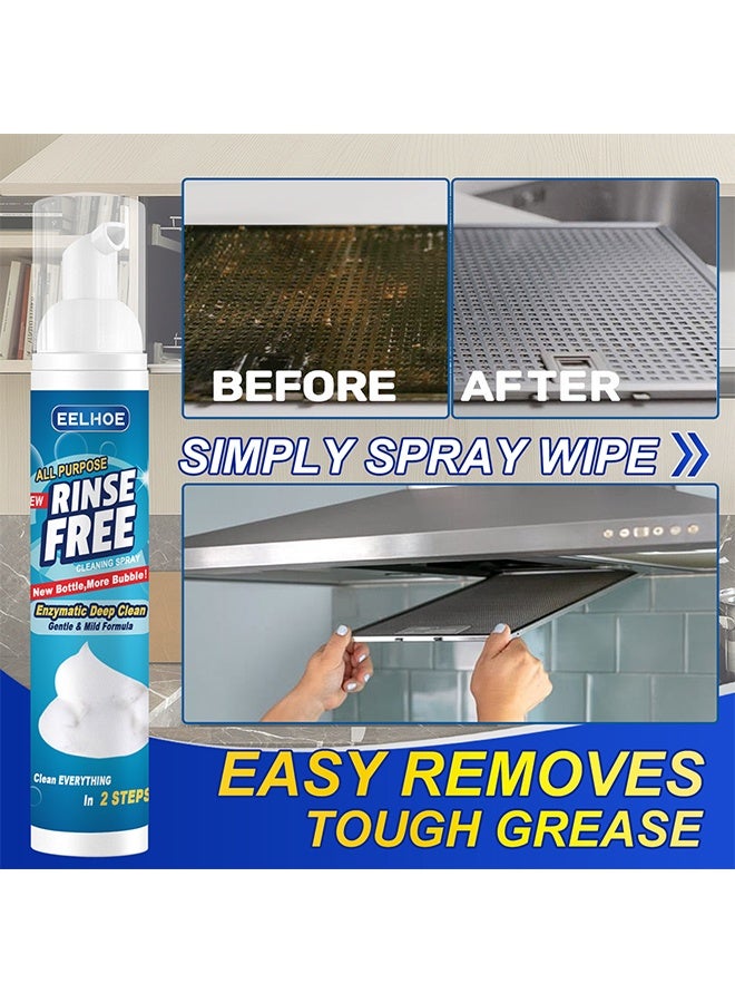 EELHOE Kitchen Heavy Oil Stain Foam Cleaner Rinse Free Foam Cleaner Stainless Steel Surface Cleaners Specialty Kitchen Degreaser Cleaner Cooktop Oil Stains Cleaner for Rust-removing Stains 100ML - Image 4