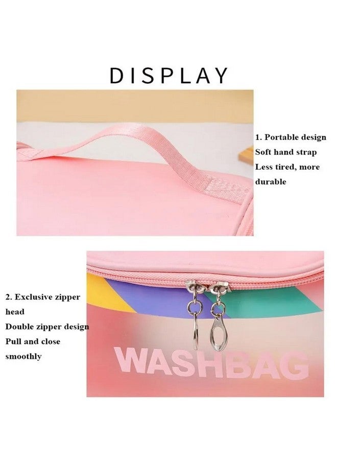 VIVITO Multi-Functional Large Makeup Pouch for Women | Waterproof PVC Cosmetic Bag with Hook | Toiletry Storage Wash Bag & Travel Organizer for Bath & Grooming Kit Multicolor - Image 5