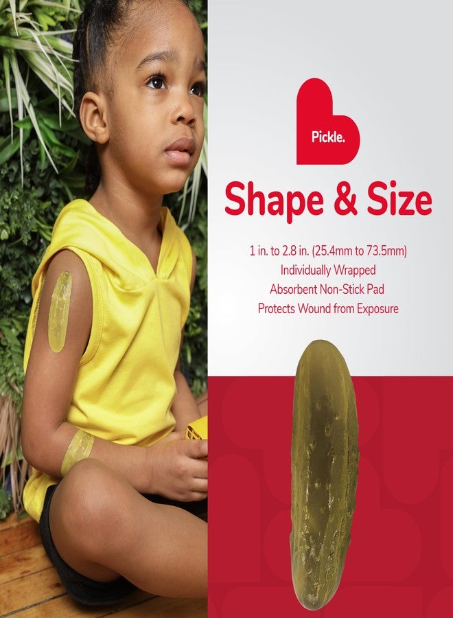 BioSwiss Bandages, Pickle Shaped Self Adhesive Bandage, Latex Free Sterile Wound Care, Fun First Aid Kit Supplies for Kids, 24 Count - Image 4