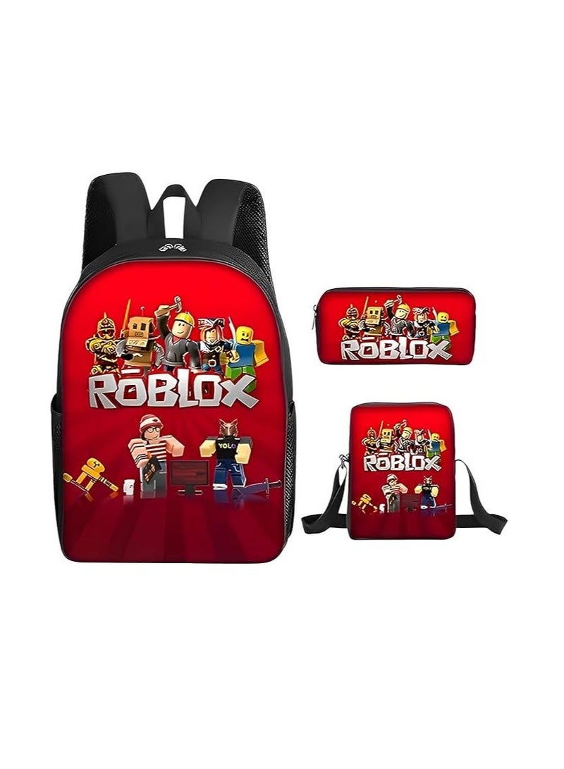ALCOACH Backpack, A uniquely designed school backpack set for children, consisting of 3 pieces (backpack + pencil case + lunch bag), suitable for elementary school students and children aged 5 to 10 years, for daily use and school. - Image 2