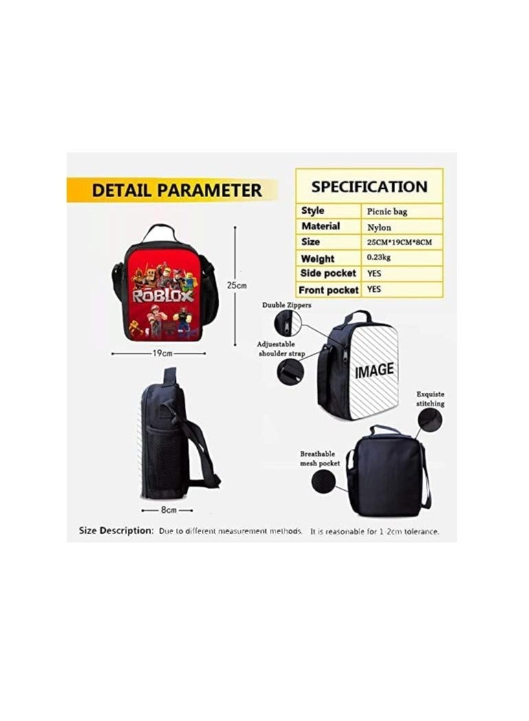 ALCOACH Backpack, A uniquely designed school backpack set for children, consisting of 3 pieces (backpack + pencil case + lunch bag), suitable for elementary school students and children aged 5 to 10 years, for daily use and school. - Image 4