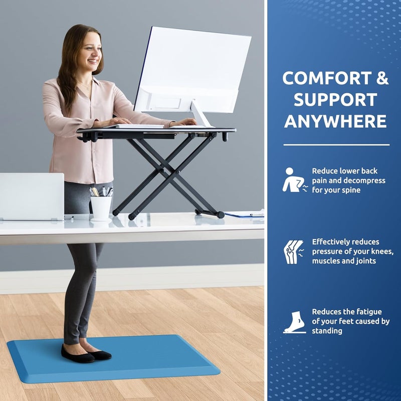 KitchenClouds Kitchen Mat Cushioned Anti Fatigue Kitchen Rug 0.75inch Waterproof Non Slip Kitchen Rugs and Mats Standing Desk Mat Comfort Floor Mats for Kitchen Sink Office (17.3"x28",Green) - Image 4