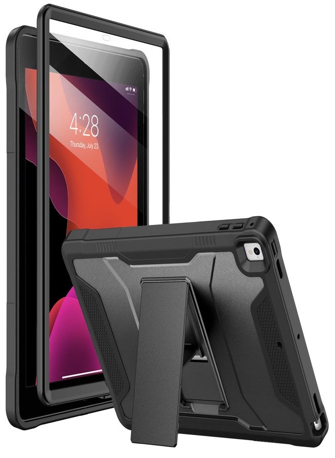 Soke Case for iPad 6th/5th Generation 9.7 Inch 2018/2017,with Built-in Screen Protector and Kickstand, Rugged Full-Body Heavy Duty Protective Cover for Apple iPad Air 2 /Pro 9.7 - Black - Image 1