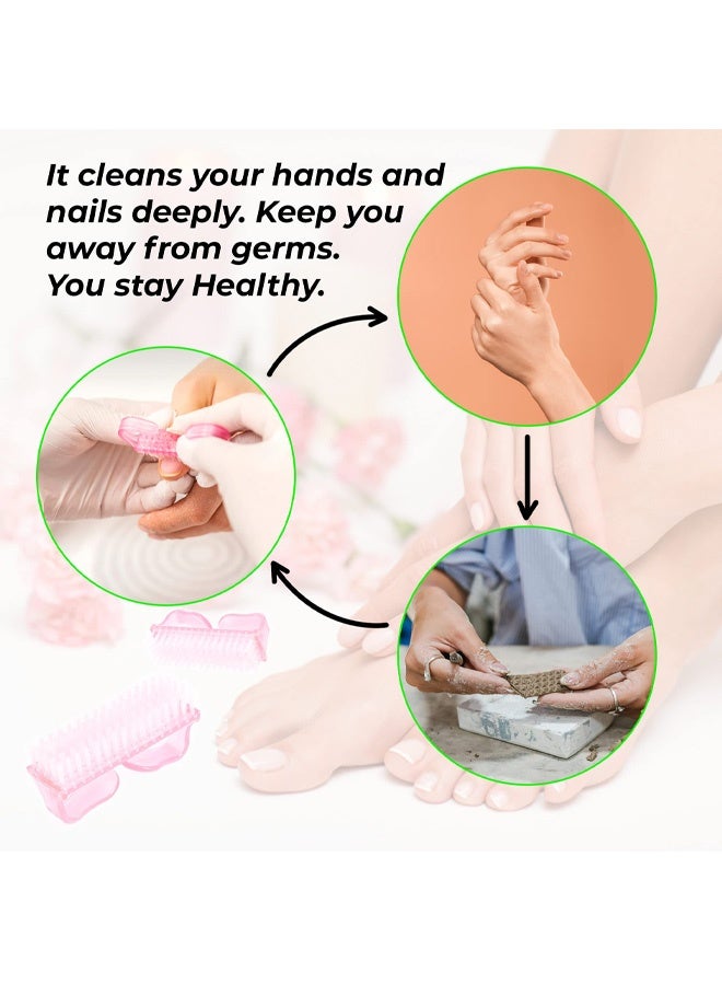 4 Pcs Nail Brush for Everyday Use, 4 different kinds of Nail Brushes with Plastic Handle For Cleaning Nails, Easy to Use Brushes, Nail Cleaning Scrubbing Brush for Hands Feet Nails - Image 4