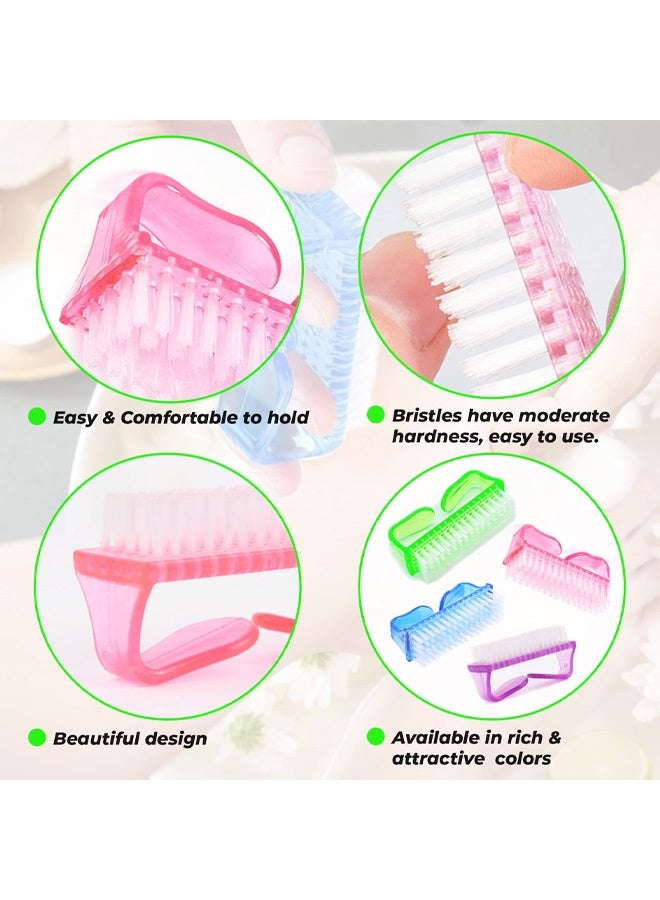4 Pcs Nail Brush for Everyday Use, 4 different kinds of Nail Brushes with Plastic Handle For Cleaning Nails, Easy to Use Brushes, Nail Cleaning Scrubbing Brush for Hands Feet Nails - Image 3