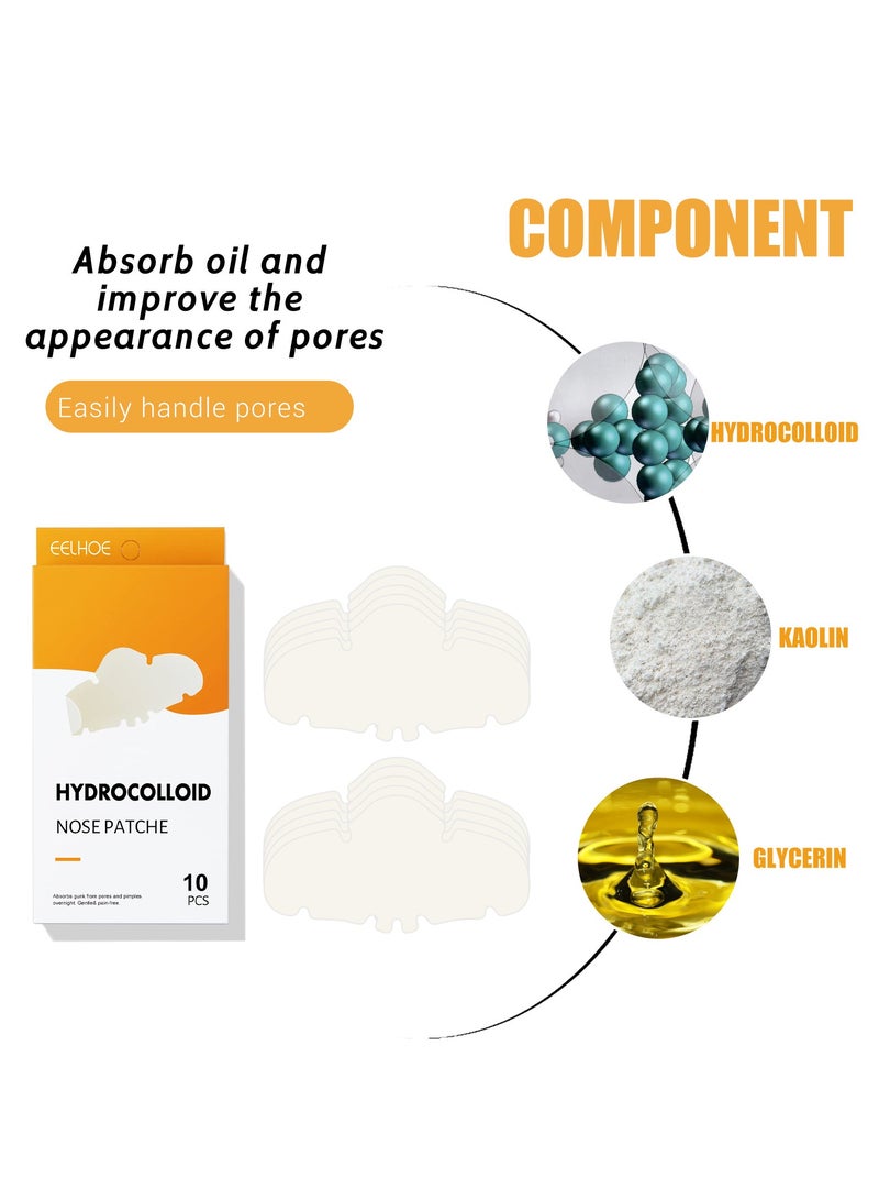 EELHOE Remove nose blackheads and pimples, clean and shrink pores with nose patches(10 Count)Remove nose blackheads and pimples, clean and shrink pores with nose patches(10 Count) - Image 2