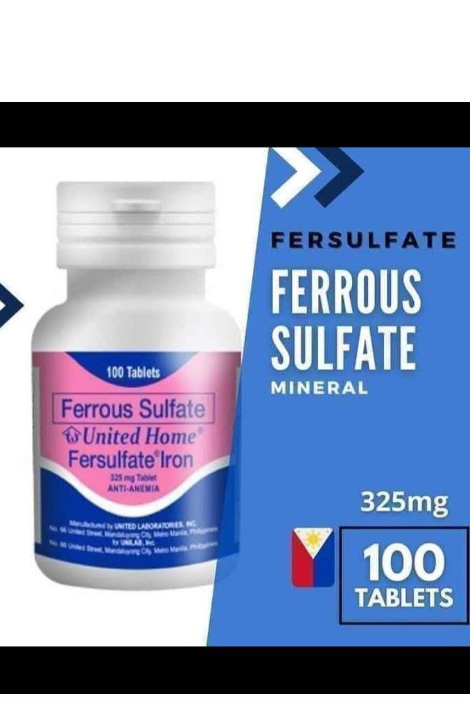 United Home Fersulfate Sugar Coated 100 Tablets