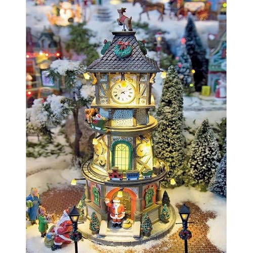 Lemax Christmas Clock Tower, with 4.5V Adaptor #45735 - Image 2