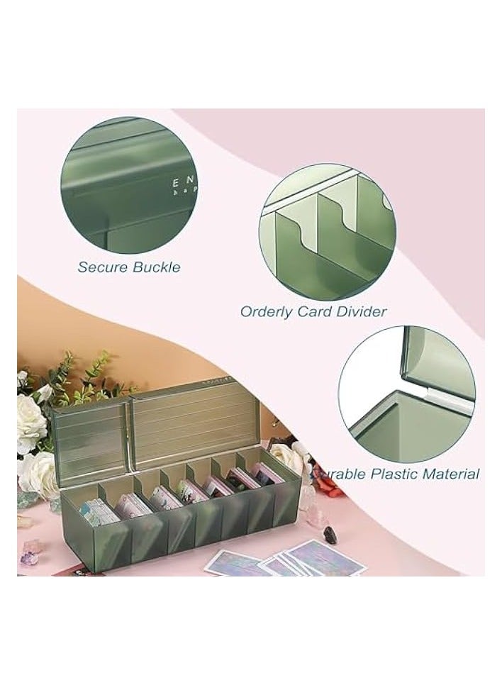 erorex Cable Management Box, 7 Compartments Storage Box USB Cord Sorter, Data Cable Organizer Box, High Utility Advanced Cable Management Box for Living Room, Bedside, Home, Office Desk (Green)  - Image 2
