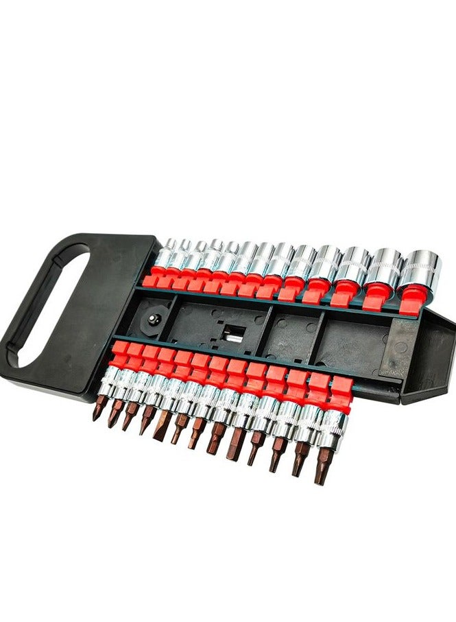 H and M 27 Pieces Premium Quality 1/4" Inch Dr. Socket Wrench Tool Set For Home/Mechanic/Home H-0017 - Image 1