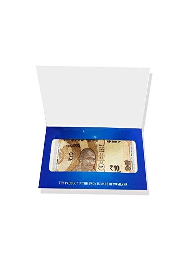 MAA SILVER Pure Silver Laminated Currency Note of Ten Rupees for Gifting & Religious Use (999 Purity)(2.5 Grams Silver) - Image 3