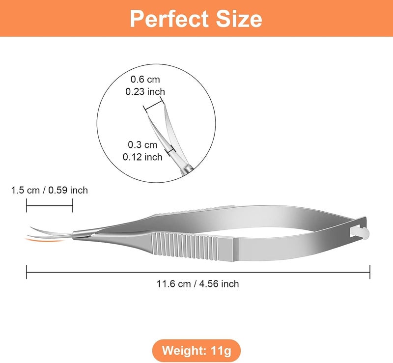 Excefore Cuticle Scissors, Cuticle Trimmer, Nail Scissors for Women, 420j2 Stainless Steel Curved Manicure Scissors, Premium Extra-Fine Point Tip for Nail, Dry Skin, Eyebrow, Eyelash - Image 5