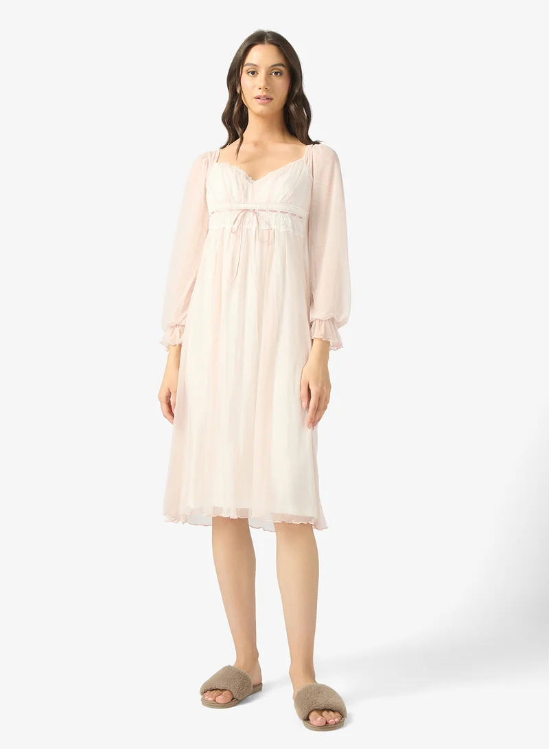 Khizana Puff Sleeve Night Dress