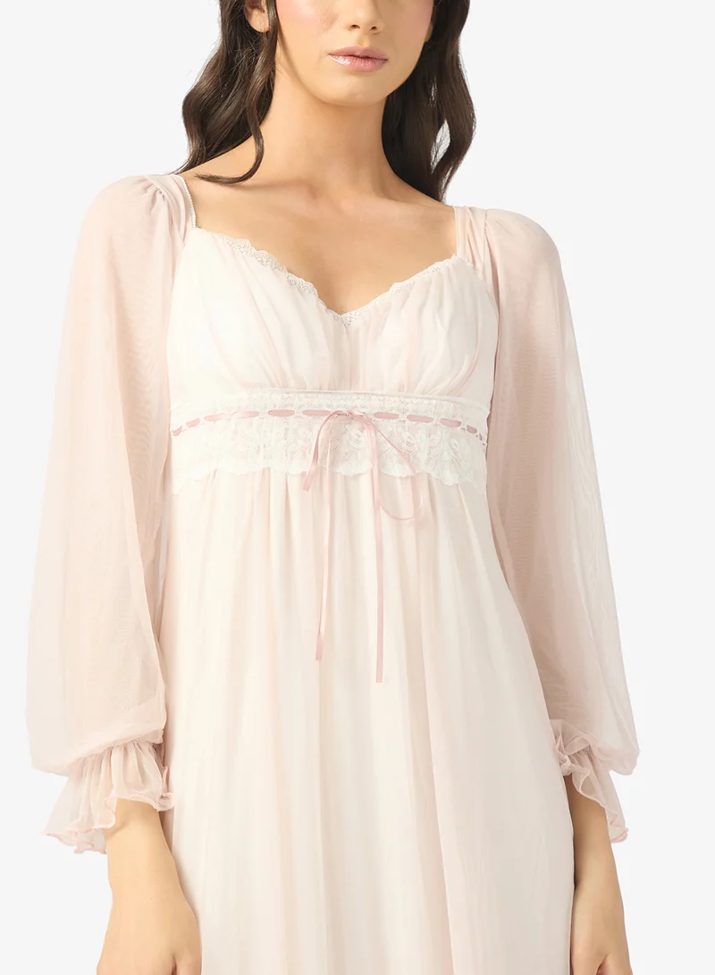 Khizana Puff Sleeve Night Dress