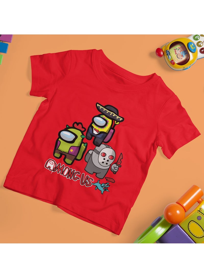 ZOOM Soft Cotton Among Us Kids T-Shirt with Cool Cartoon Design 